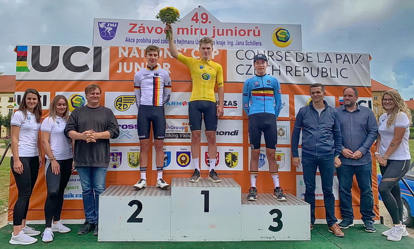 Siegerehrung - Gesamtwertung 2021 bei der 49. Friedensfahrt der Junioren