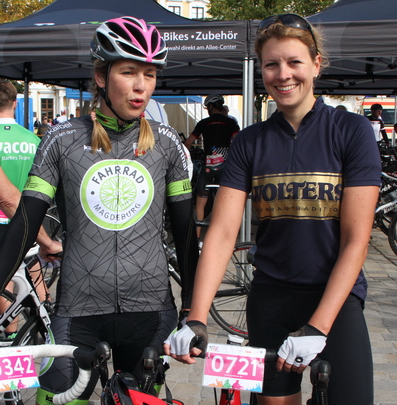 Dr. Christina Kaibel (Fahrrad Magdeburg Trimagros) und Meike Kelz (Hofbr&auml;uhaus Wolters)